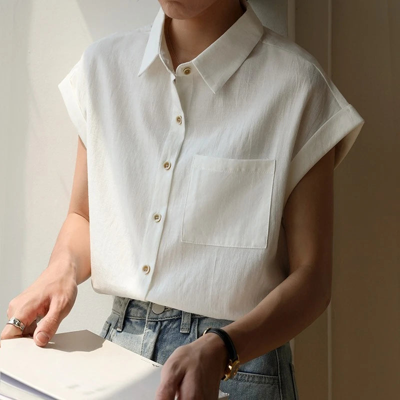 Nia Linen Poplin Shirt