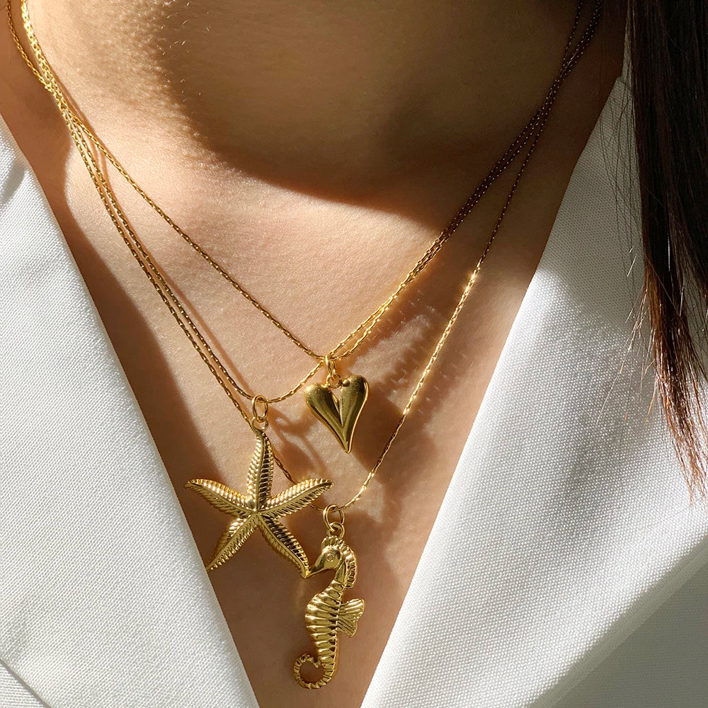 Astrella Gold Starfish Necklace