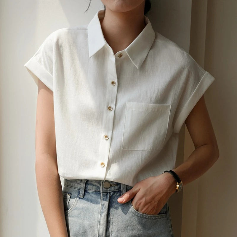 Nia Linen Poplin Shirt