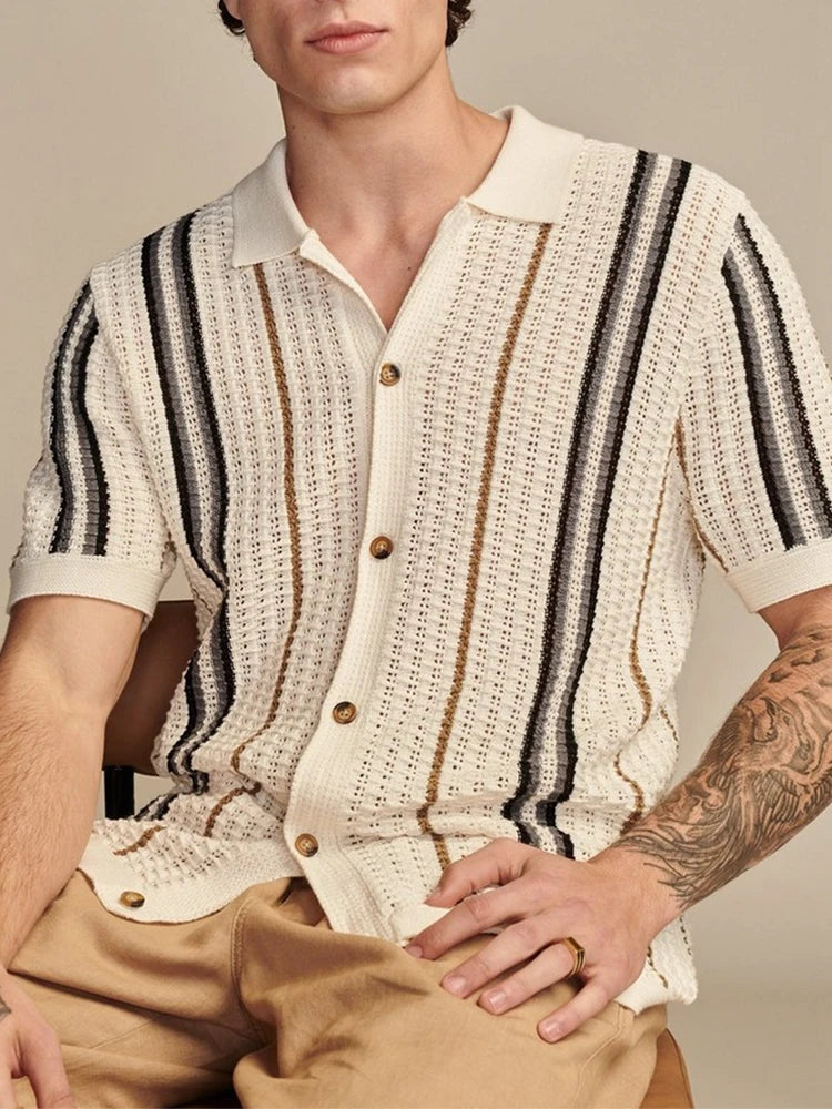 Sarto Relaxed Fit Waffle Knit Shirt