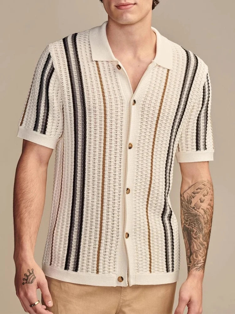 Sarto Relaxed Fit Waffle Knit Shirt
