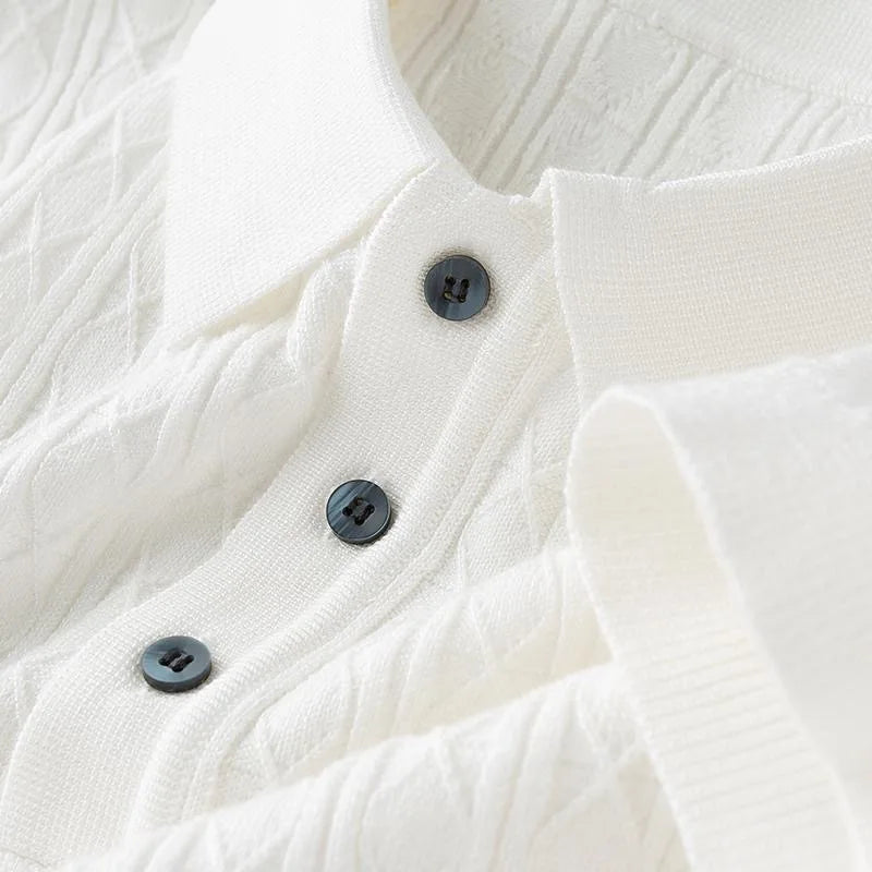 Sarto™️ Premium Jacquard Waffle Polo