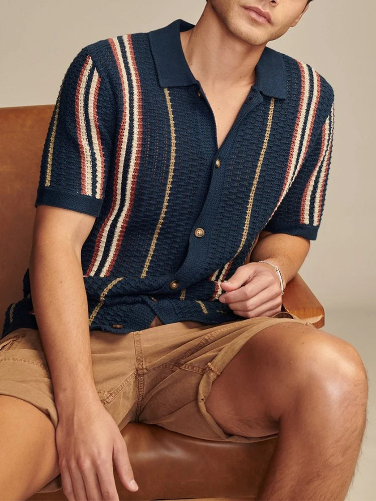 Sarto Relaxed Fit Waffle Knit Shirt