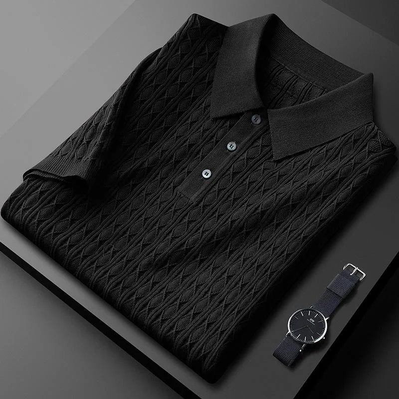 Sarto™️ Premium Jacquard Waffle Polo