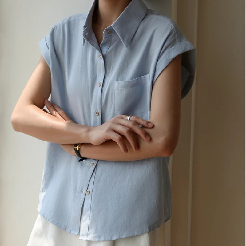 Nia Linen Poplin Shirt