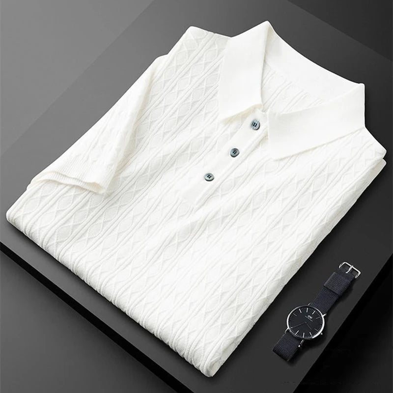 Sarto™️ Premium Jacquard Waffle Polo