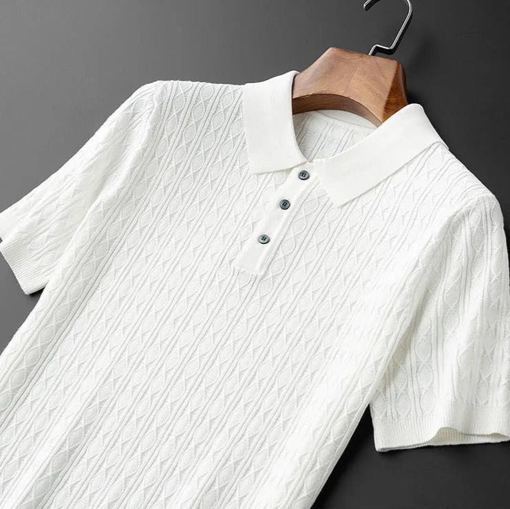 Sarto™️ Premium Jacquard Waffle Polo