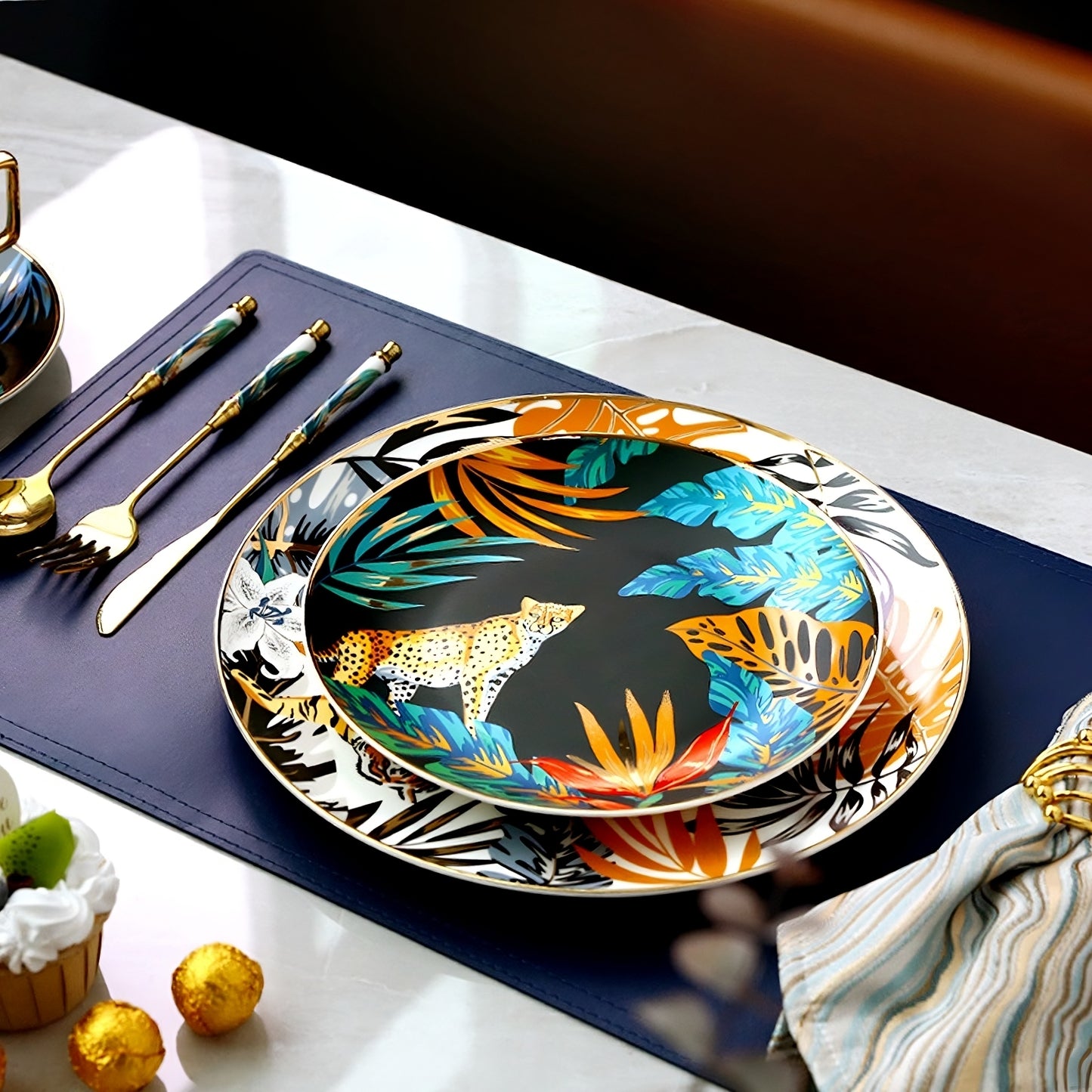 Set of 2 Chic Tiger Side Plates