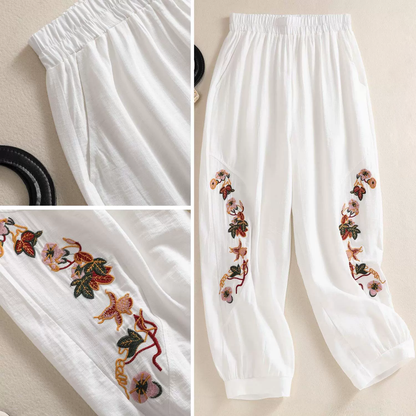 Lipsy Linen Embroided Pants