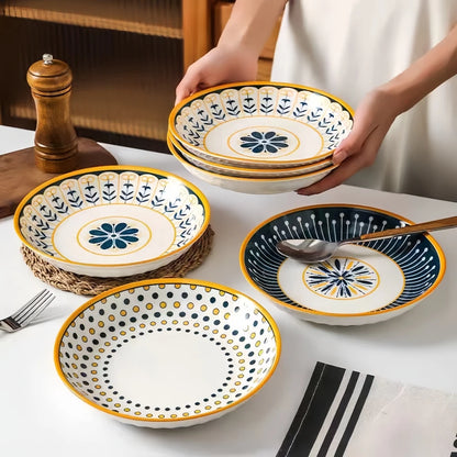 Tuscany 4 Piece Set Porcelain Ceramic Plates