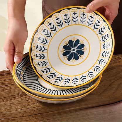 Tuscany 4 Piece Set Porcelain Ceramic Plates