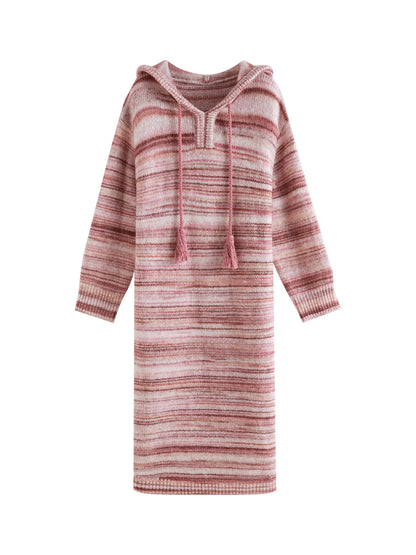 Shani Hooded Gradient  Knit Dress