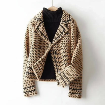 The Kai Houndstooth Double-Breasted Jacket