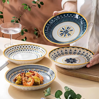 Tuscany 4 Piece Set Porcelain Ceramic Plates